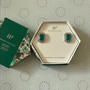 Emerald Green Stud Earrings
